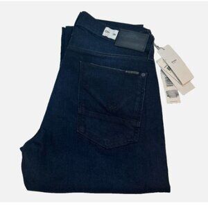 Hudson BYRON Size W32 L34 Straight Stretch Men's Jeans Dark Blue New